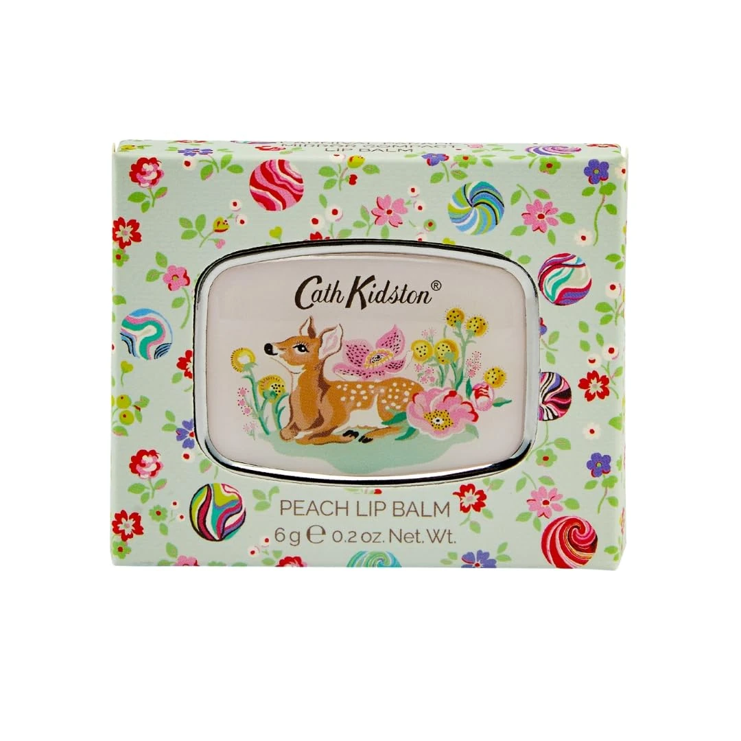 Cath Kidston Lip Balm 6g and Compact Mirror, Shea Butter and Hyaluronic Acid, Essential Oils of Coconut and Olive, Pocket and Travel Size, Vegan and Cruelty Friendly, Beauty Gift For Her