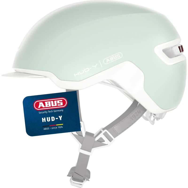 ABUS Urban Helmet HUD-Y - magnetic, rechargeable rear LED light with magnetic attachment - a cool bike helmet for everyday use - for men and women