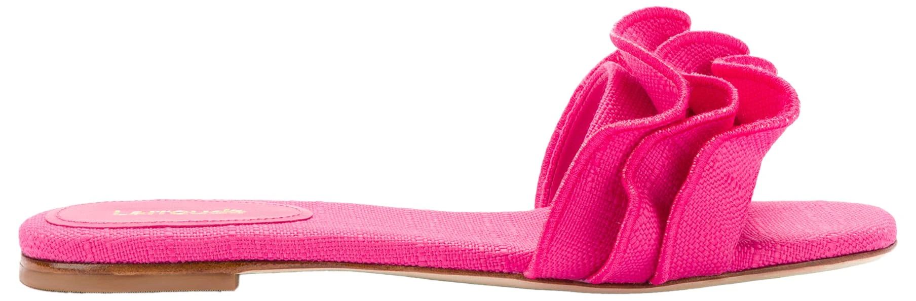 Larroudé, Ivy Ruffle Flat, 5.0, Pink