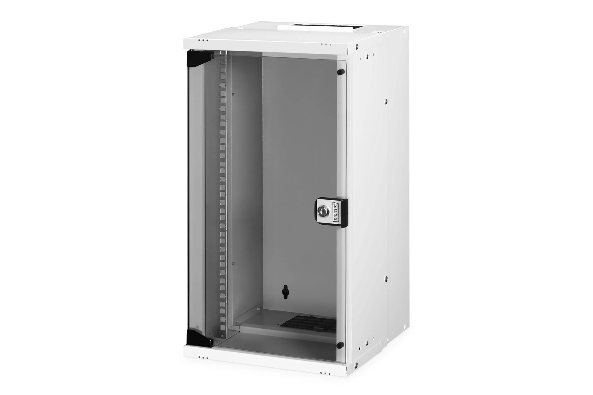 DIGITUS SOHO Pro Series Network Cabinet 10 Inch - 12 U - Wall Mounting - Unmounted - H x W x D 591 x 316 x 298 mm - Load Capacity 30 kg - Usable Depth 254 mm - IP20 Protection Class - Grey