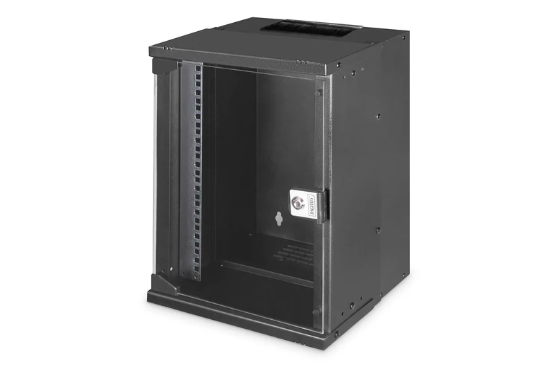 DIGITUS SOHO Pro Series Network Cabinet 10 Inch - 9 HE - Wall Mounting - Unmounted - H x W x D 457 x 316 x 298 mm - Load Capacity 30 kg - Usable Depth 254 mm - IP20 Protection Class - Black