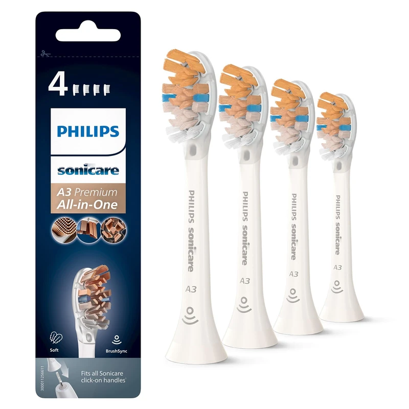 Philips Sonicare Genuine A3 Premium All-in-One Replacement Electric Toothbrush Head – Outdated Product - Image 1