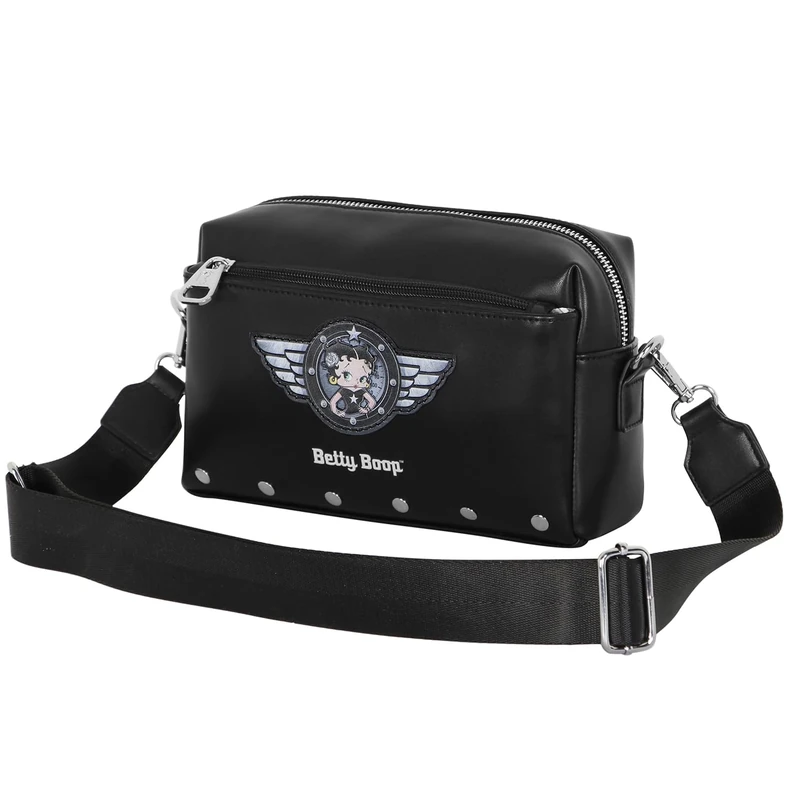 Betty Boop Motor Love-Fashion Shoulder Bag, Black, 23 x 15 cm