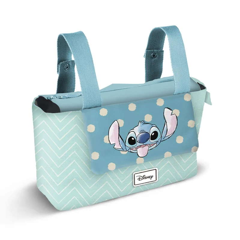 Disney Lilo and Stitch Lovely-Hamper Mommy Baby Stroller Organizer Bag, Blue, 39 x 24 cm, Capacity 10 L
