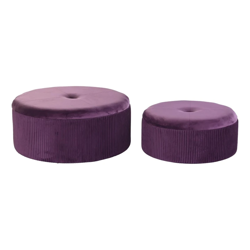 Redesyn Reposapies Set of 2 Polyester MDF - 70 x 70 x 28 cm