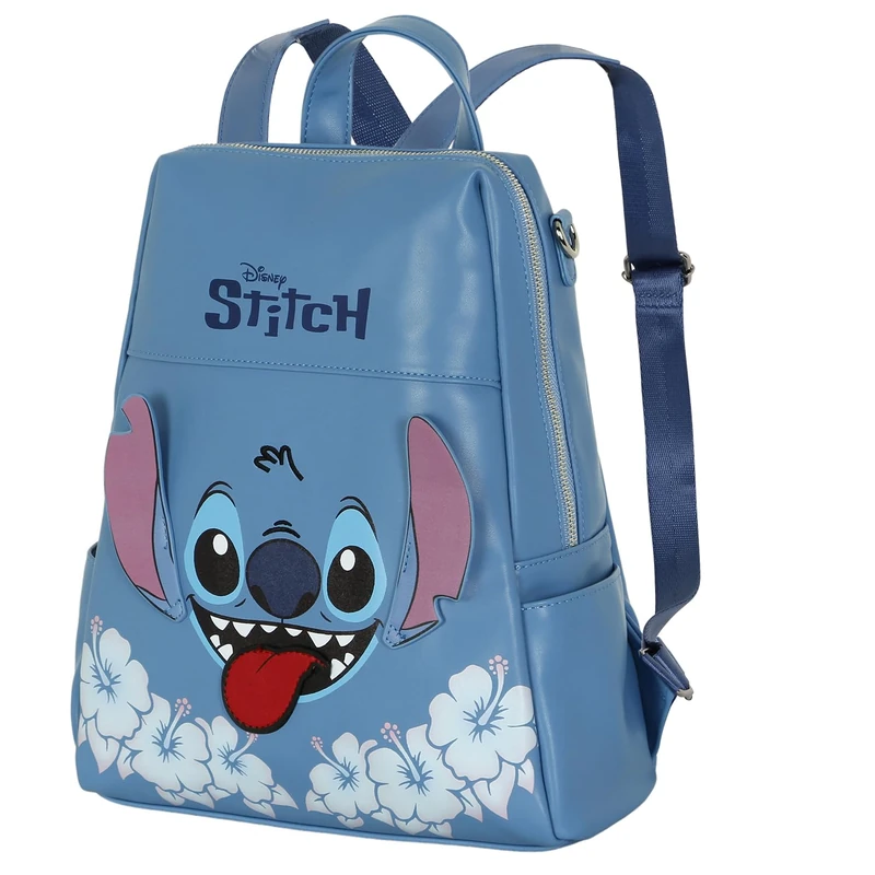 Disney Lilo and Stitch Tongue-Shield Backpack, Blue, 28 x 33 cm, Capacity 10 L