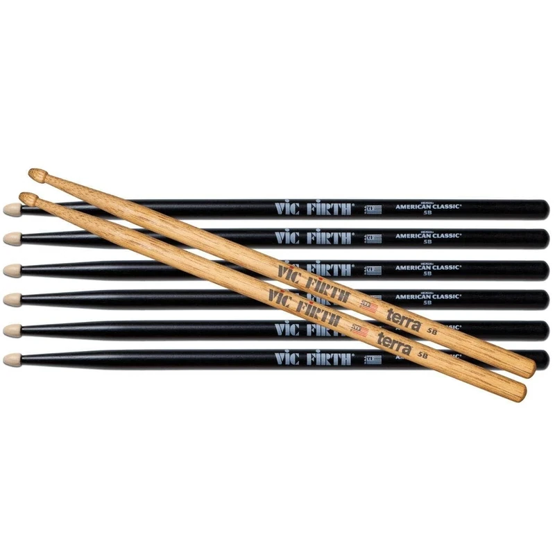 VIC FIRTH P5BB.3-5BT.1 American Classic Pack 3 x 5BB + 1 x 5BT Drumstick