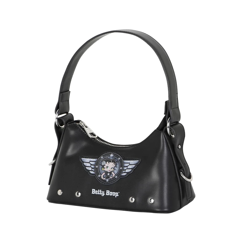 Betty Boop Motor Love-Groovy Bag, Black, 23 x 13 cm