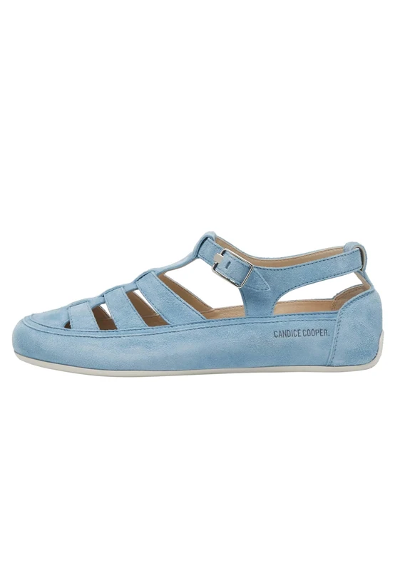 Candice Cooper Women Rock T-bar Flat Sandal, Sky Blue, 9 UK