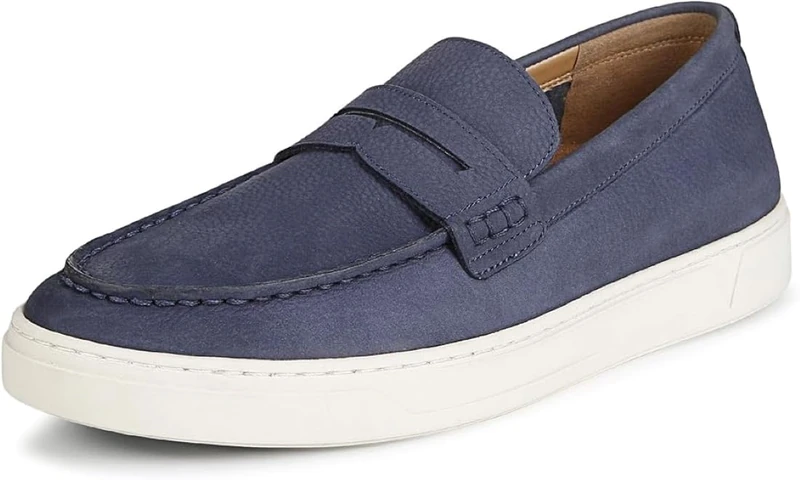 Vionic Men's Thompson Loafer, Navy Blue Leather, 9.5 UK