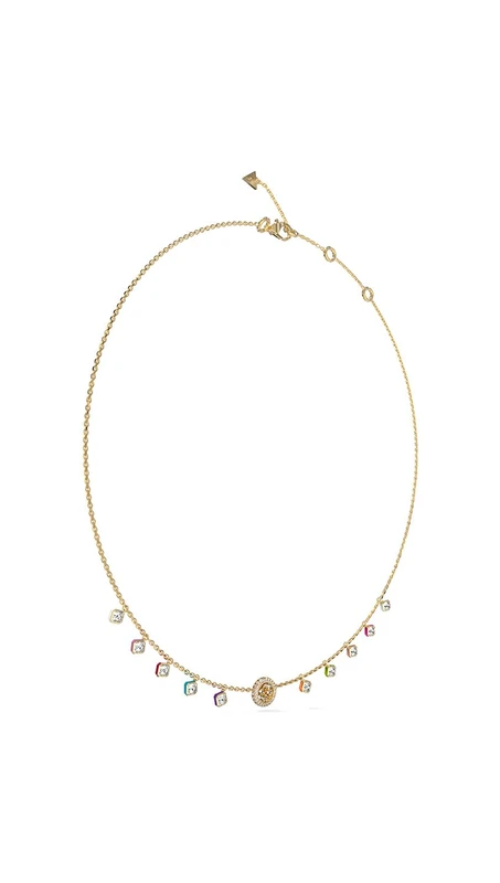 GUESS Necklace 4G Crush JUBN04150JWYGMCT-U stainless steel, Silver, No Gemstone