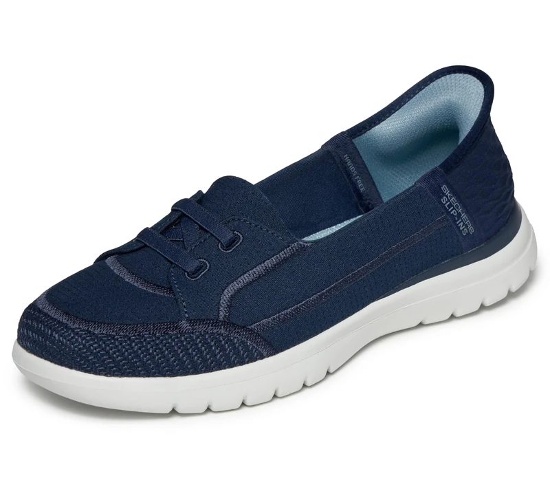 Skechers On The Go Women's Flex Loafers, Navy Grey, 7 UK