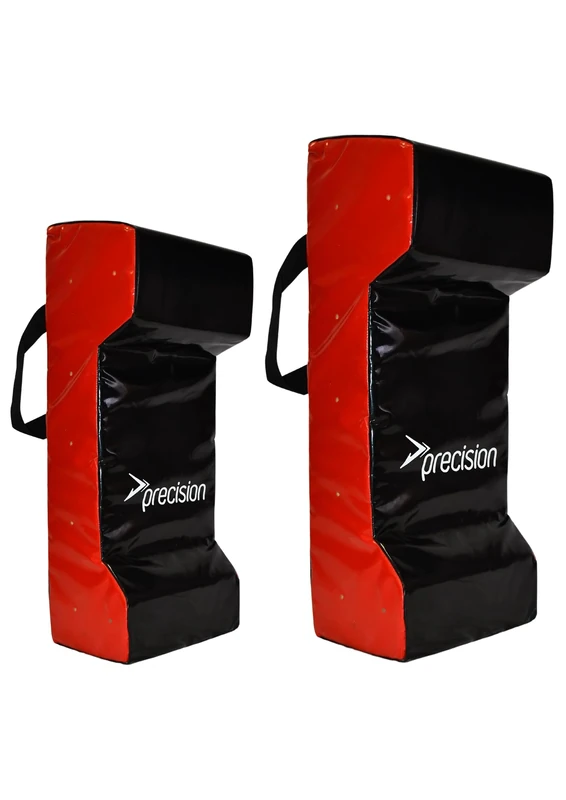 Precision Training Double Wedge Rugby Hit Shield, Durable Contact Tackle Pad, High-Density Foam, Water-Resistant PVC, Black, 81 cm
