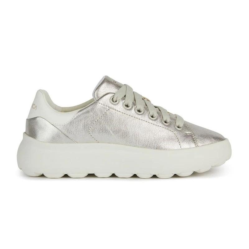 Geox SPHERICA EC4.1 Women's Sneakers Platinum Shoes, Gold, 3 UK