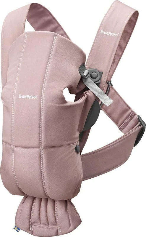 BabyBjörn Baby Carrier Mini, Woven, Dusty Pink