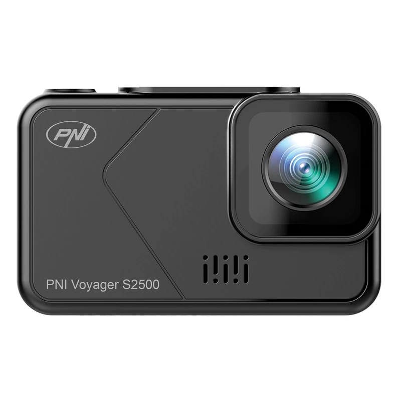 Car DVR camera PNI Voyager S2500 WiFi, 4K UHD, 2 inch screen, cyclic recording, parking monitoring, motion detection, video and audio recording, 12V/24V power supply