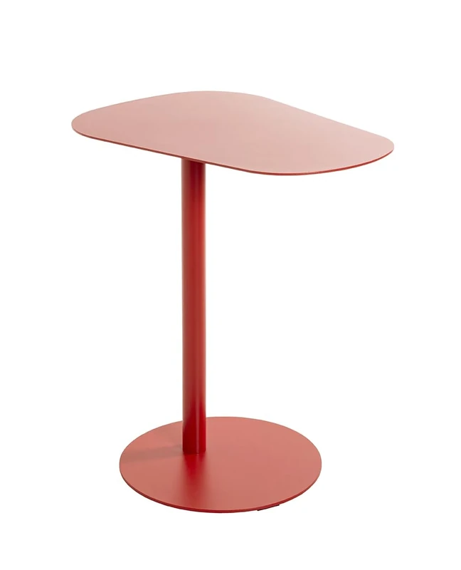 HAKU Möbel End Table coral red, Metal - Dim.: W 53 x H 60 x D 38 cm, Style: Modern