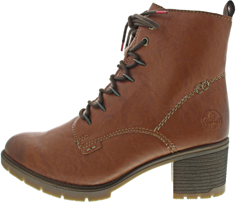 Rieker Women's 77521 Lace-Up Boots, Brown, 42 EU, brown, 7.5 UK