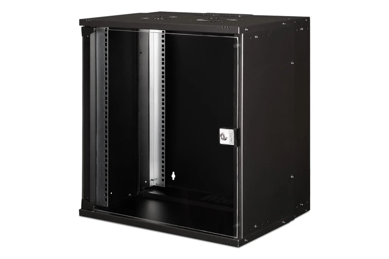 Digitus SoHo Pro Metal Wall Mount Network Cabinet, 12U, Black, 400 mm Deep, 60 kg Weight Capacity