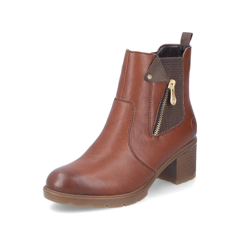 Rieker Women's Chelsea Boots 77550, Women's Ankle Boots, Brown 22, 5 UK