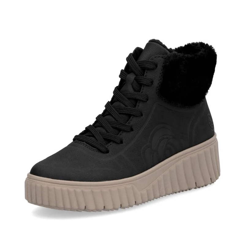 Rieker Women's Lace Up Ankle Boots N2504 Women Ankle Boots Loose Insole, Black 00, 4 UK