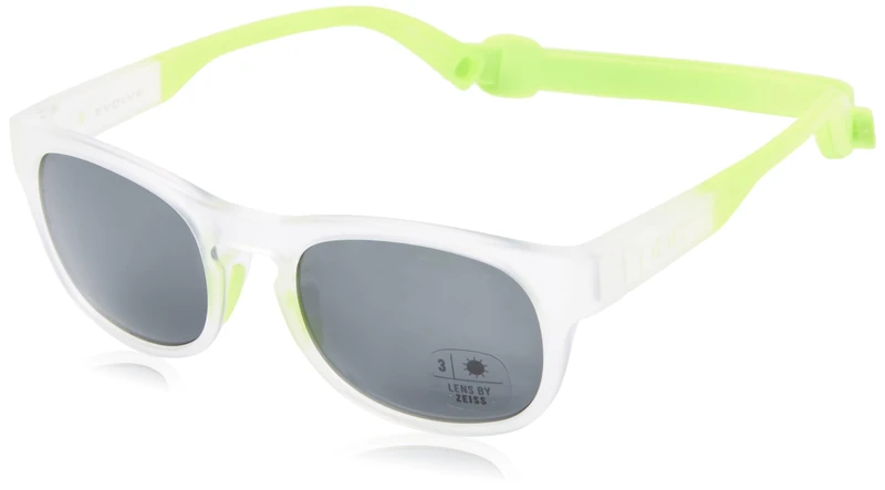 POC Unisex Children's Evolve Sunglasses, Uranium Black Trans/Fluo Lime Green/Clarity POCito/Sunny Grey, One Size, Uranium Black Trans/Fluo Limegreen/Clarity Pocito/Sunny Grey, One Size