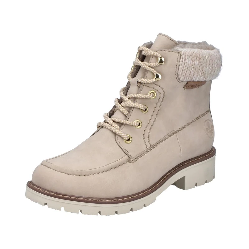 Rieker Women's Y9127 Lace-up Boots, Beige, 8 UK