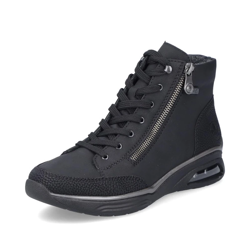 Rieker RiekerTEX M5610 Women's Lace-Up Ankle Boots Loose Inlay Water-Repellent, Black 00, 6 UK