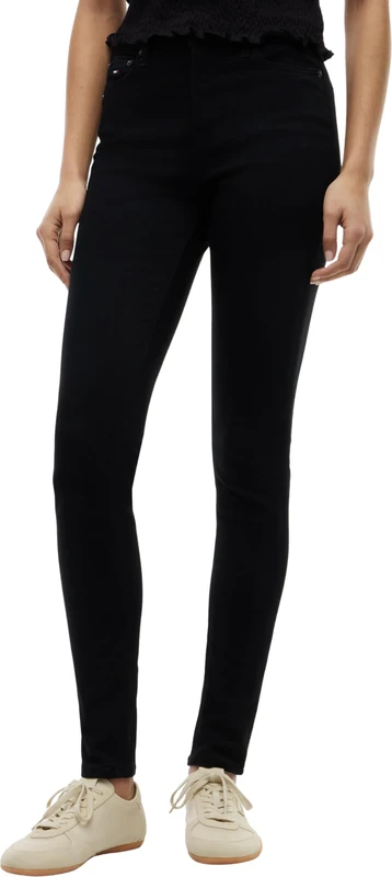 Tommy Jeans Women's Nora Stretch Jeans, Black (Denim Black), 32W/25L