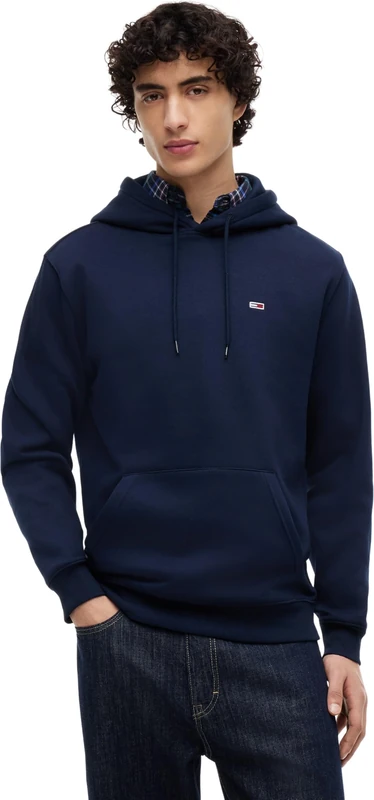 Tommy Jeans Men's Tjm Reg S Flag Hoodie Dm0dm20742 Zip Through Hoodie, Blue (Dark Night Navy), 3XL