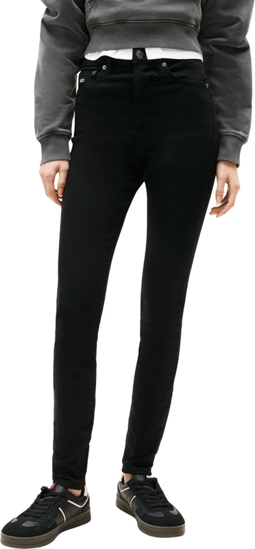 Tommy Jeans Women's Sylvia Stretch Jeans, Black (Denim Black), 32W/24L