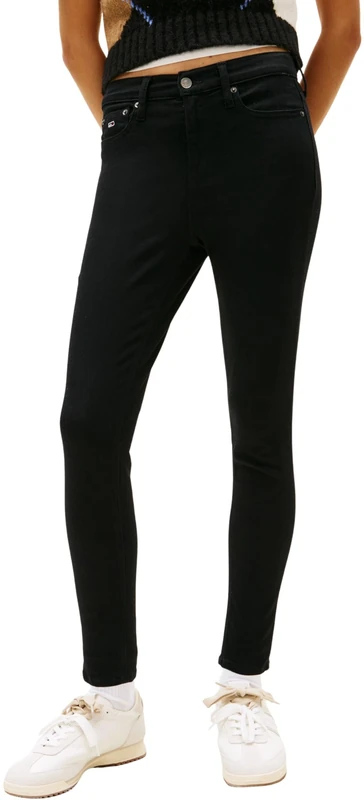 Tommy Jeans Women's Nora Stretch Jeans, Black (Denim Black), 30W/28L