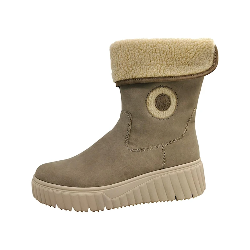 Rieker Women's N2554 Half Length Boots, Beige 60, 6.5 UK