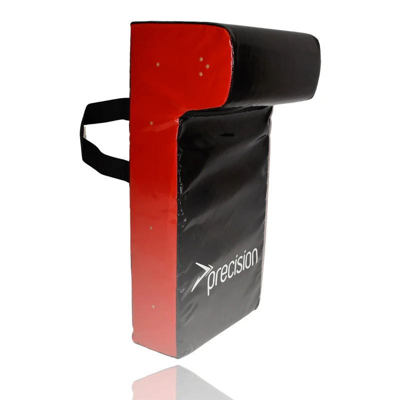 Precision Training Single Wedge Rugby Hit Shield, Durable Contact Tackle Pad, High-Density Foam, Water-Resistant PVC, Black, 81 cm