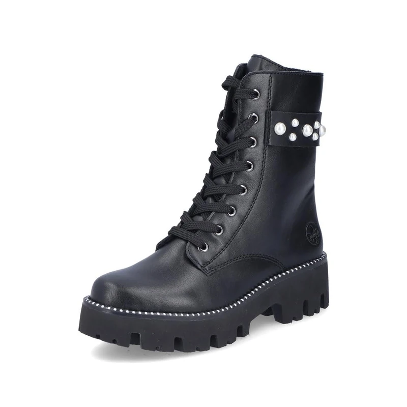Rieker Women's Combat Boots Y3354, Women's Ankle Boots, Black 00, 6.5 UK