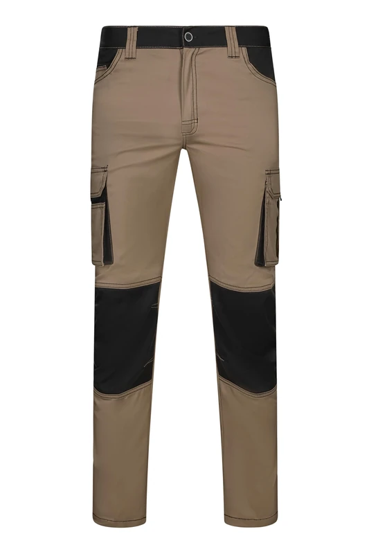 VELILLA 103031S Bicolour Stretch Trousers, Beige and Black, Size 56, Beige and Black, 46