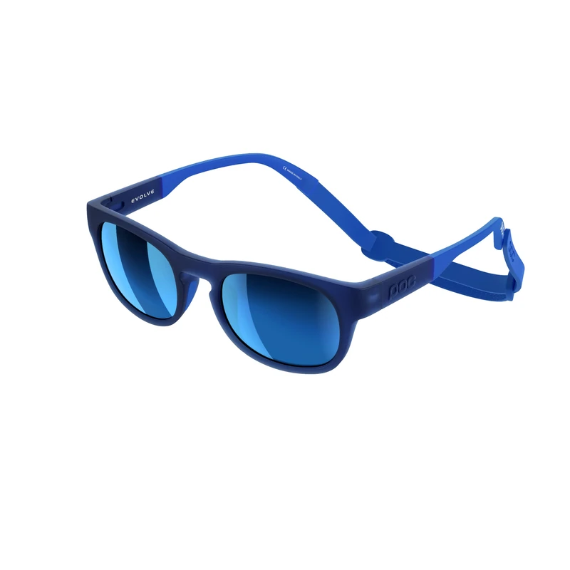 POC Unisex Kid's Evolve Sunglasses, Lead Blue/Fluo Blue/Clarity Pocito/Sunny Blue, One Size