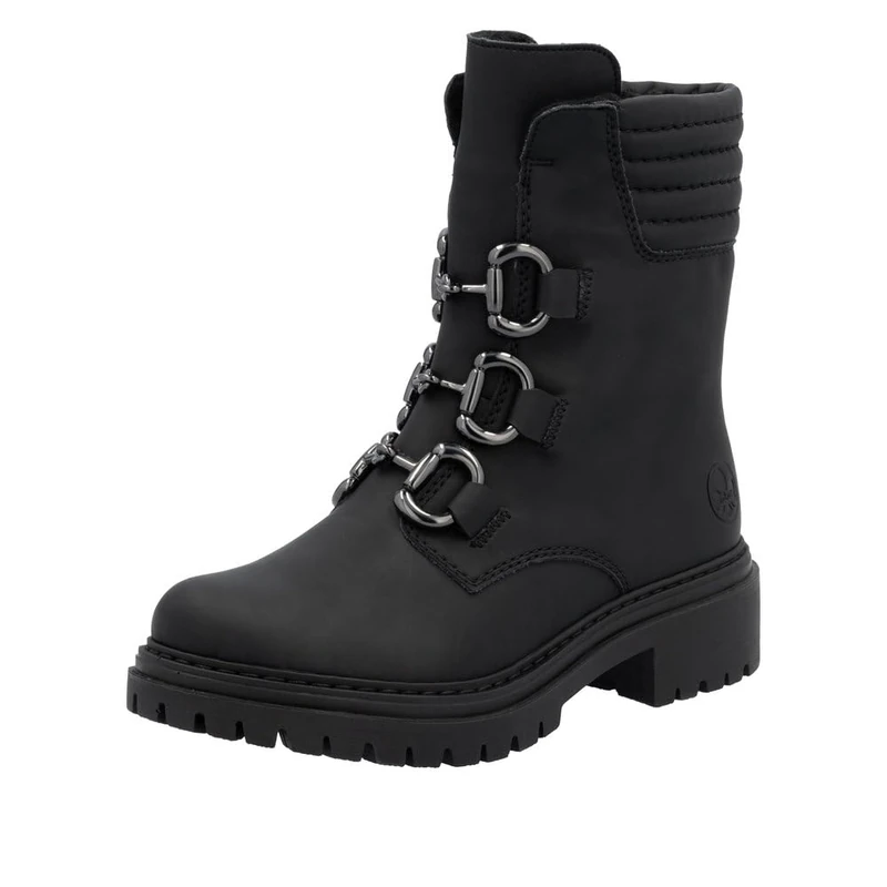 Rieker Women's 72650 Half Length Boots, black, 4 UK