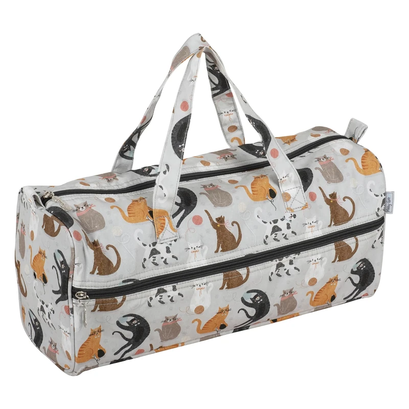 Hobby Gift Knitting Needle Project Storage Bag, Cats