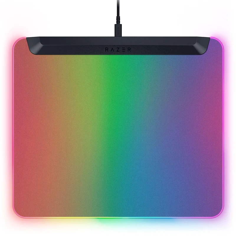 Razer Firefly V2 Pro - RGB backlit gaming mouse mat - Integrated USB Port (15 Zone LED Lighting, Micro-etched Textured Surface for Optimal Tracking, Detachable USB-C Cable) Black