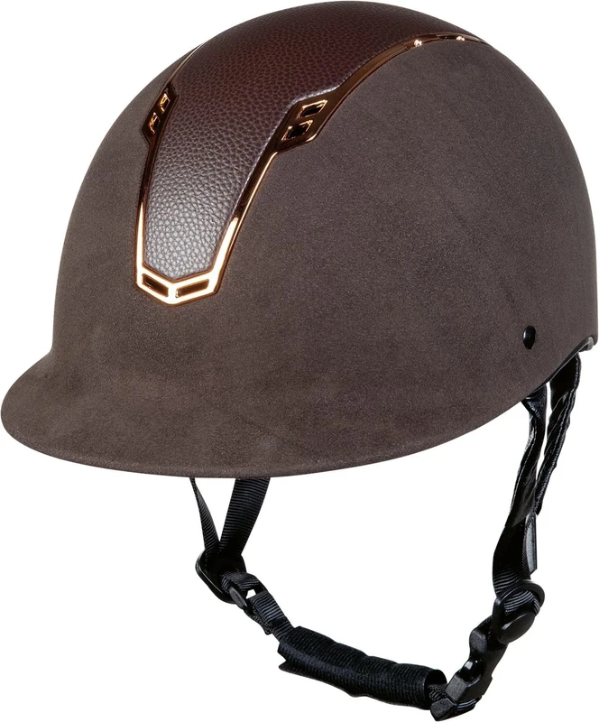 HKM Women's Wien Style Riding Helmet, Brown/Rose-Gold, 57-59 cm