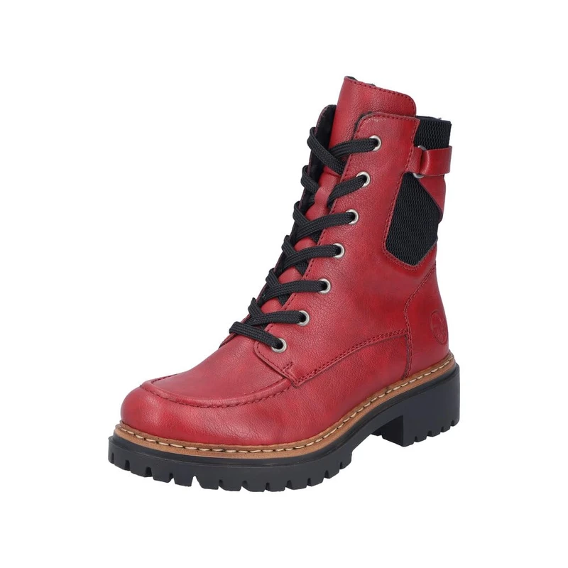 Rieker Women's 72639 Lace-Up Boots, Red 35, 6.5 UK