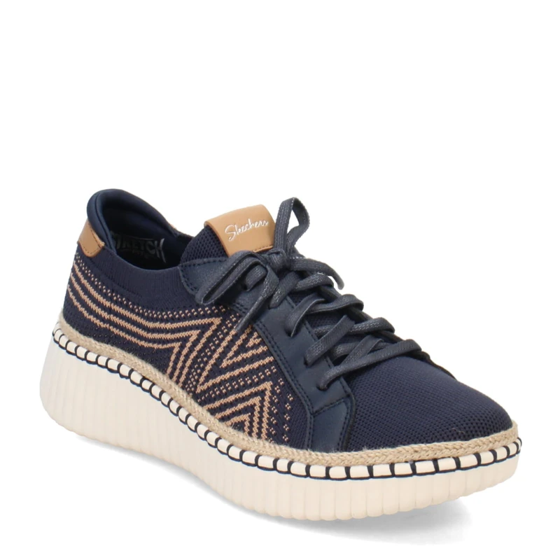 Skechers Women's Wilshire BLVD-Bellevue Sneaker, Navy, 8