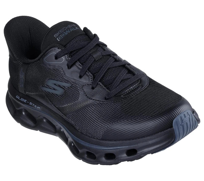 Skechers Men's Go Walk Glide-Step 2.0 Zac Sneaker, Black Synthetic/Textile Trim, 9.5 UK