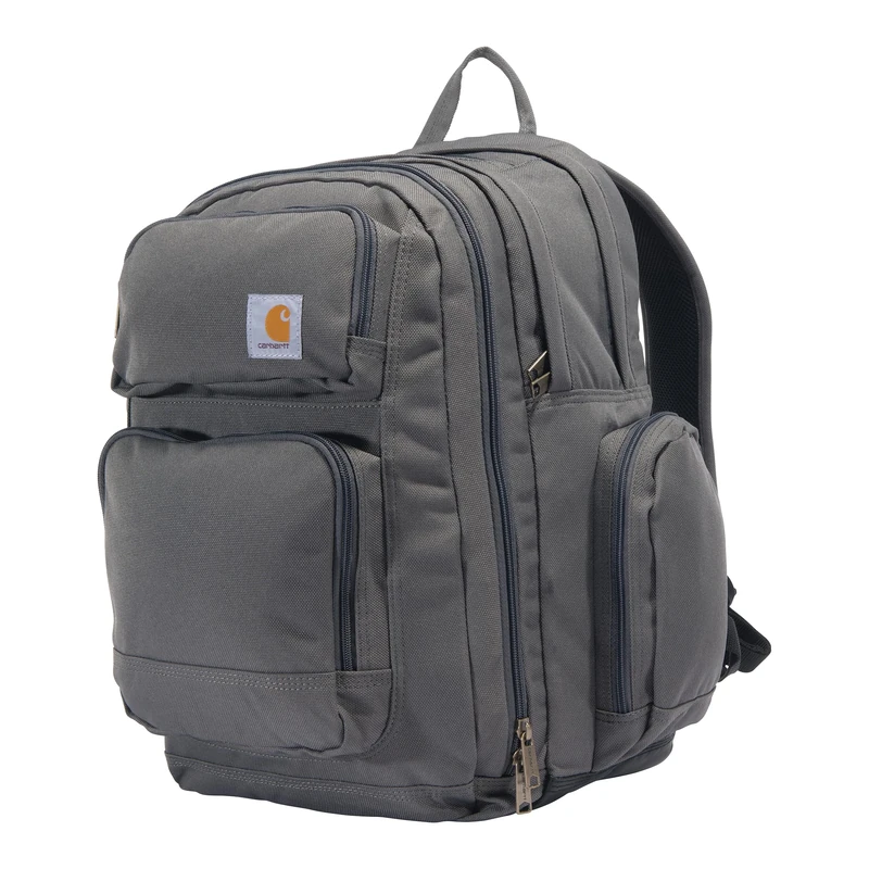 Carhartt Unisex Adult 35L Backpack, Durable Pack with Laptop Sleeve and Duravax Abrasion Resistant Base 35 L Backpack, Everyday Triple Compartment (Gravel), One Size, Everyday Triple Compartment