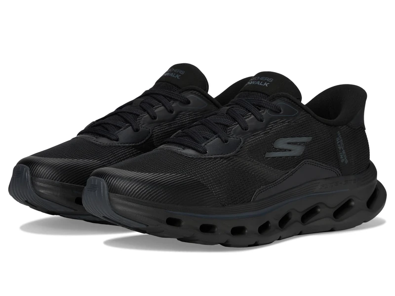 Skechers Men's Hands Free Slip-ins Go Walk Glide-Step 2.0-Zac Sneaker, Black/Black, 8 UK X-Wide - Image 1