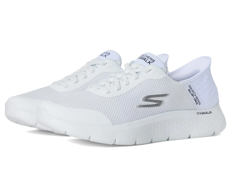 Skechers Men's Go Walk Flex Trainers, White Opulent Garden, 48.5 EU X-Weit