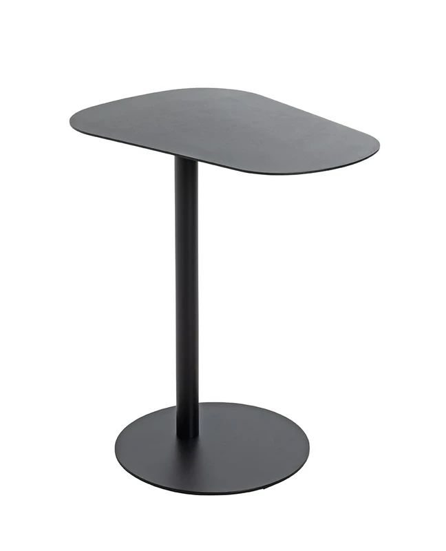 HAKU Möbel End Table Black, Metal - Size: W 53 cm X H 60 cm X D 38 cm, Style: Modern