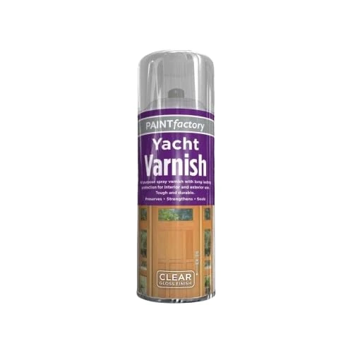 SDMAX All Purpose Yacht Varnish 400ML - Professional Gloss Finish Spray, Wood Colour Paint, Adhesion Excellent Coverage, Interior and Exterior Application (1)