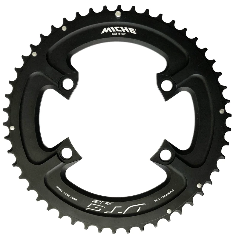 Miche UTG R92 12 Speed Chainring, Outer Chrainring Including Chainring Outer Nuts, Black, 54t